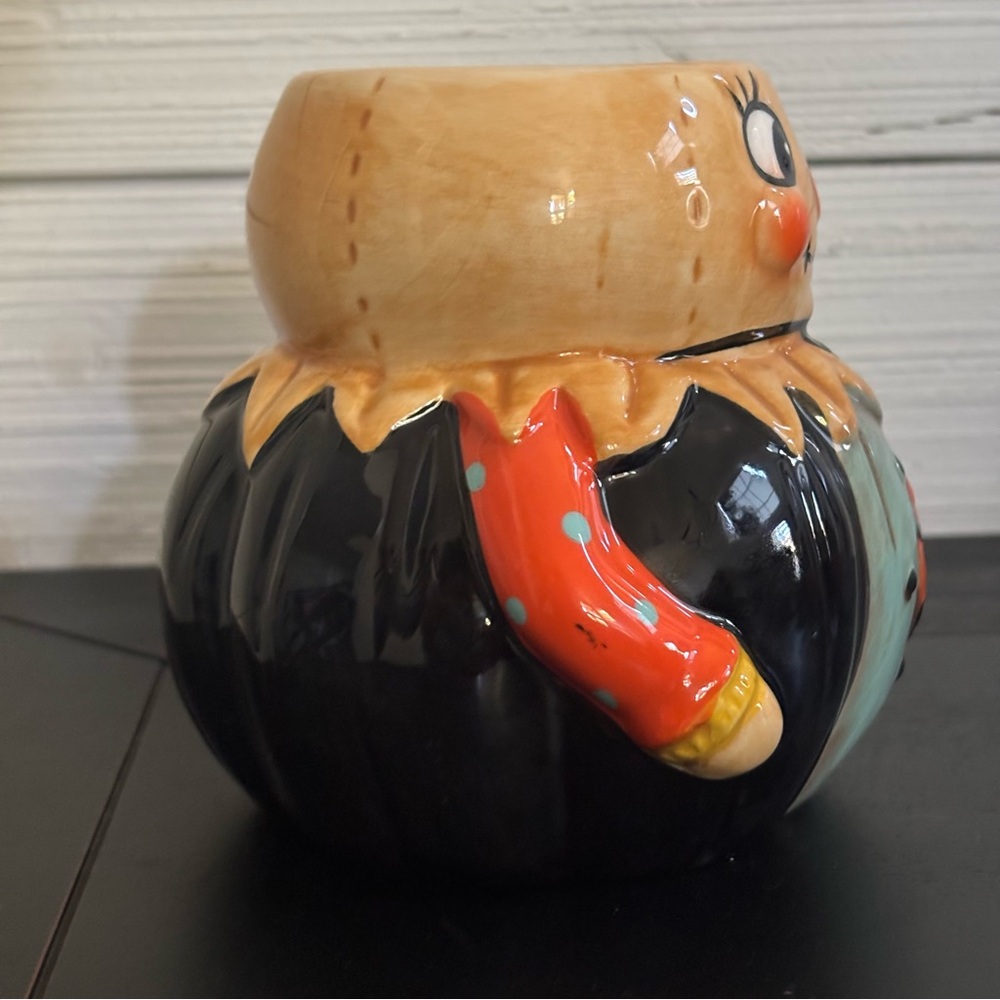 JOHANNA PARKER Halloween Scarecrow Pumpkin Mug NEW Fall Collectible - Picture 2 of 7